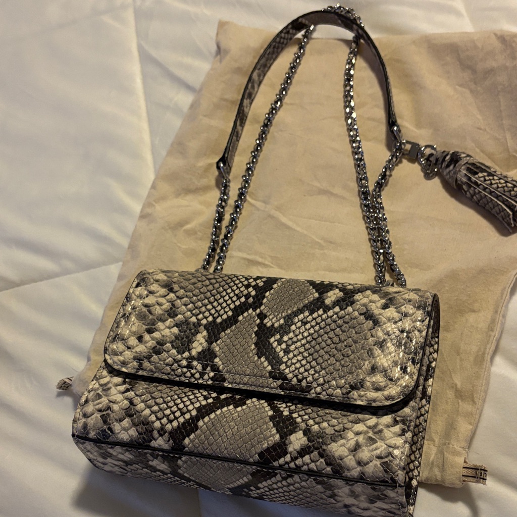 Elegant Snake Print Shoulder And Cross Body Bag